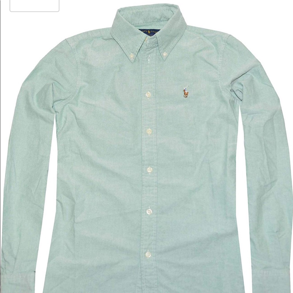 Ralph Lauren Mint Green Slim Fit Oxford Size 6